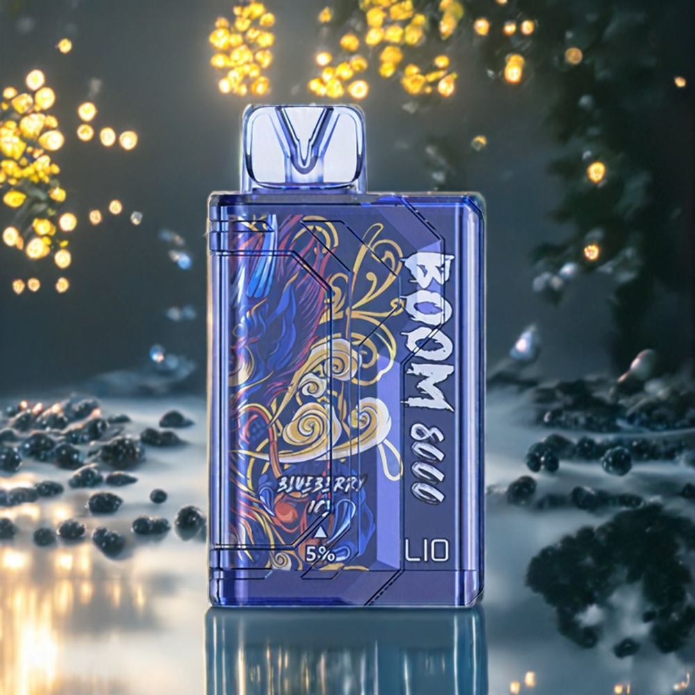 LIO BOOM PRO 8000パフ ブルーベリーアイス ジャパン まとめ買い 650mAh 15ml 5%