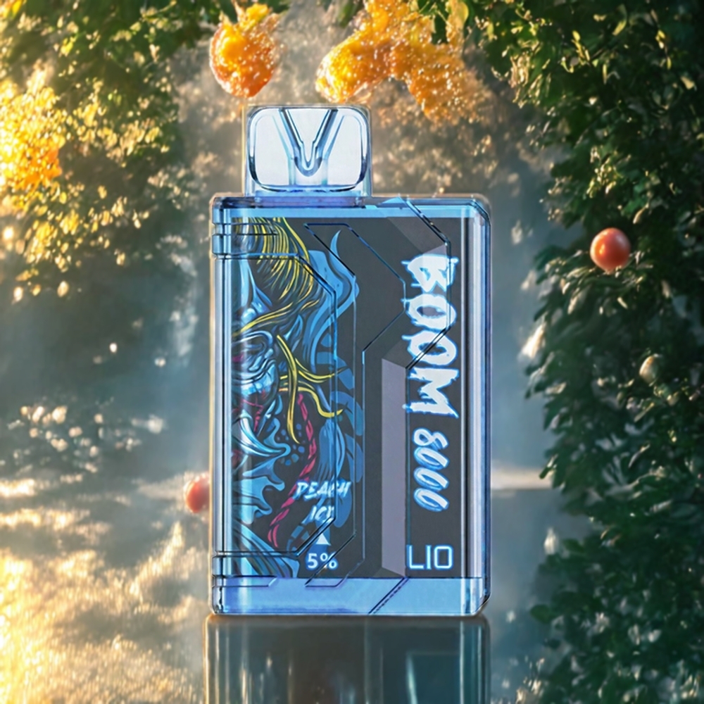 LIO BOOM PRO 8000パフ ピーチアイス ジャパン まとめ買い 650mAh Type-C 15ml 5%