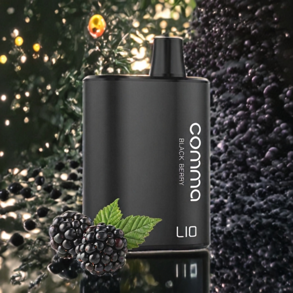 LIO COMMA 5000パフ ブラックベリー ジャパン まとめ買い 15ml 900mAh Type-C