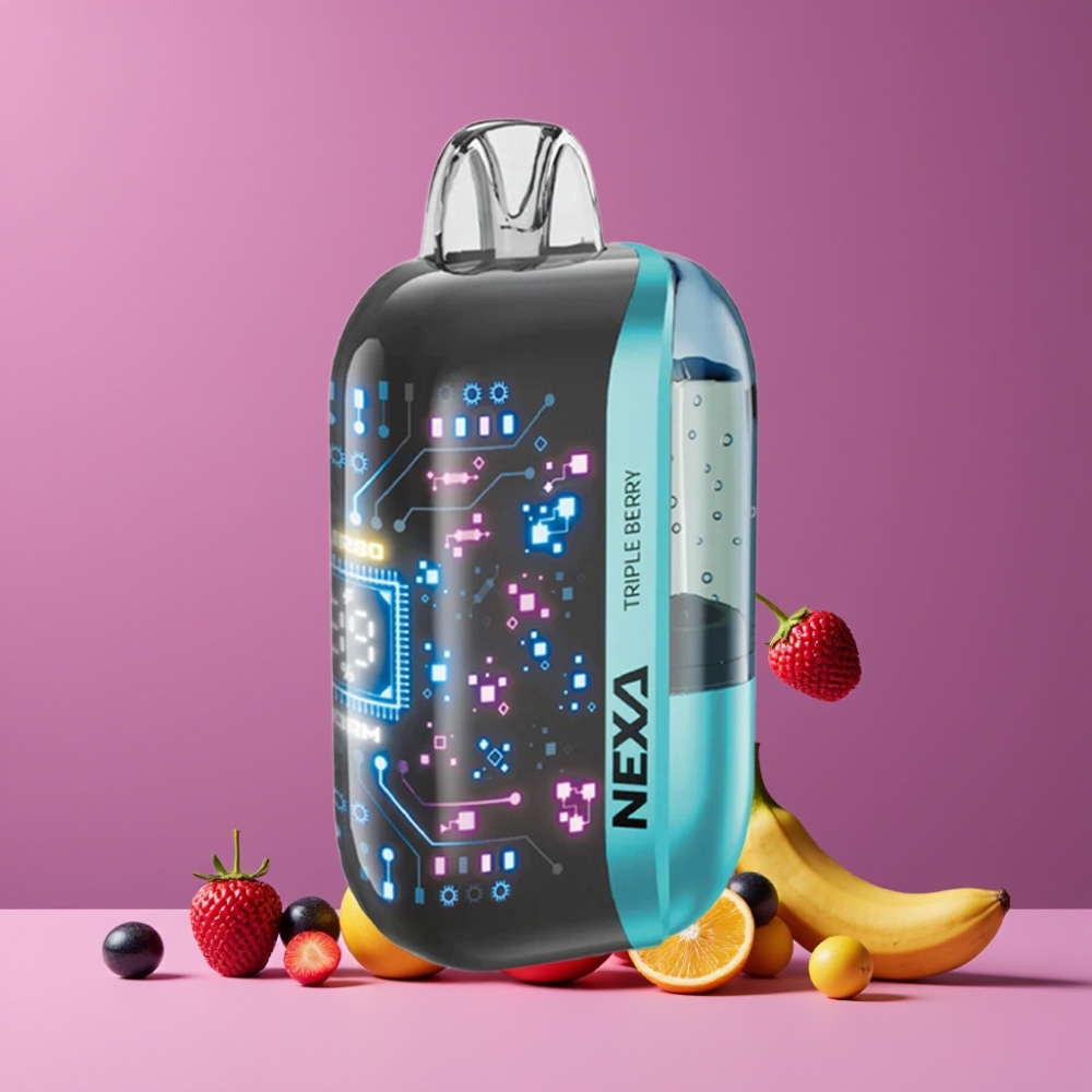 NEXA Ultra 50000 トリプルベリー ジャパン まとめ買い 20ml 800mah 5% 0.9ohm デュアルメッシュ 3D曲面スクリーン
