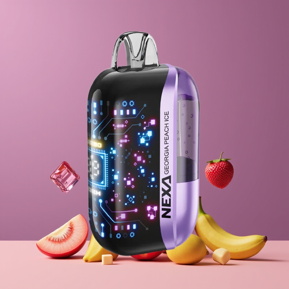 NEXA Ultra 50000 ジョージアピーチアイス ジャパン まとめ買い 20ml 800mah 5% 0.9ohm 3D曲面画面 Type-c充電