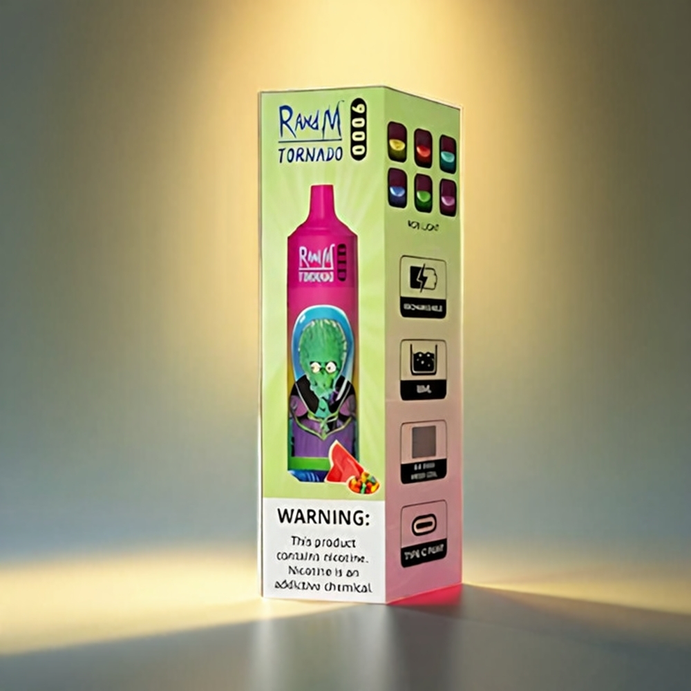 Fumot RandM Tornado 9000 Puffs 850mAh 18mL Mesh スイカバブルガム ジャパン まとめ買い