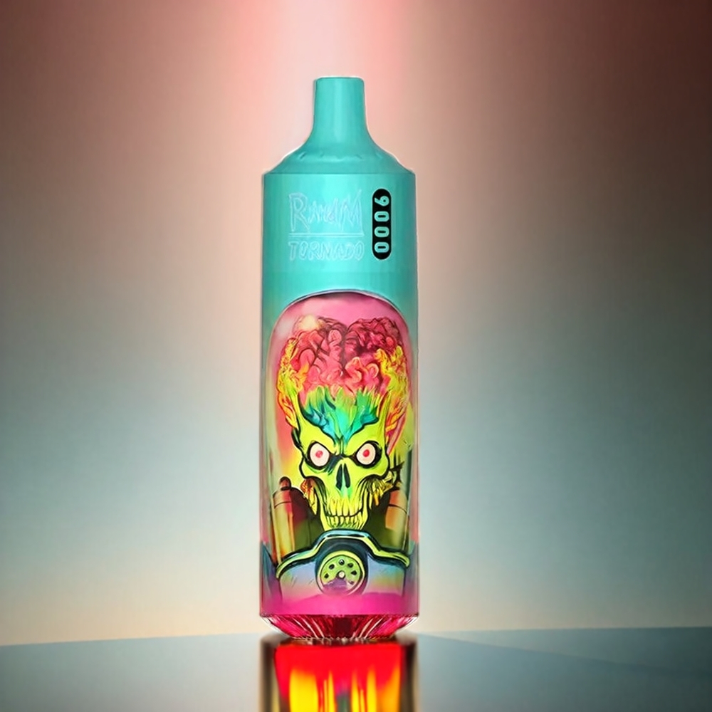 Fumot RandM Tornado 9000 Puffs 850mAh 18ml メッシュコイル RGB ストロベリーレッドチェリーアイス ジャパン まとめ買い