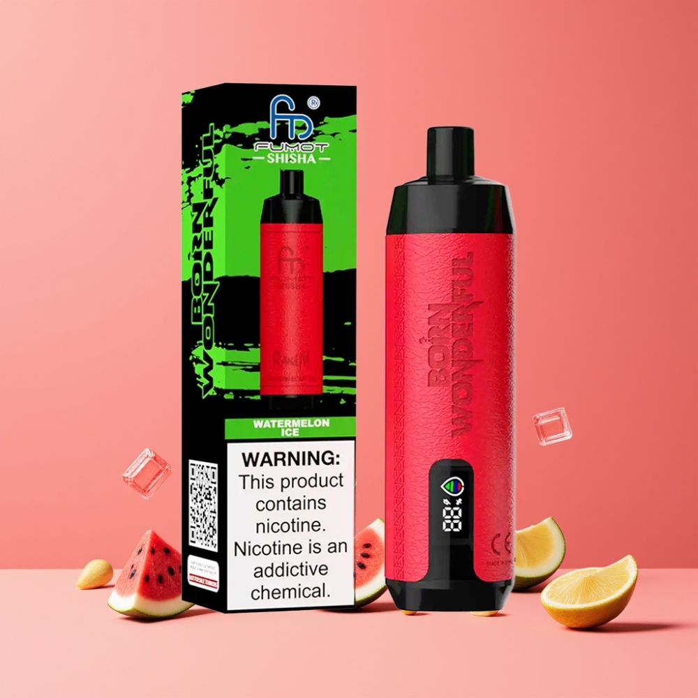 RandM Fumot Shisha 10000パフ スイカアイス ジャパン まとめ買い Type-C 18ml 850mAh