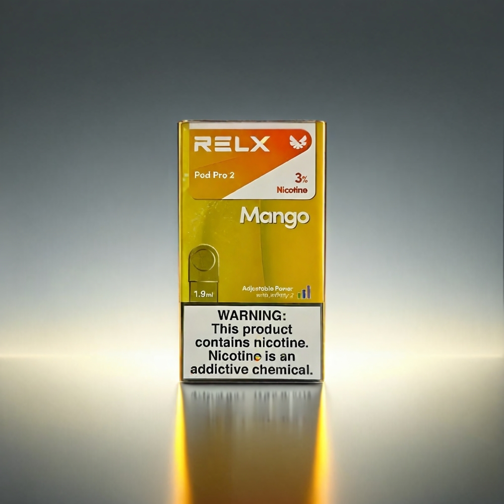 RELX Pod Pro 2 3% 600 Puffs 1.9ml 3Mode マンゴーアイス ジャパン まとめ買い