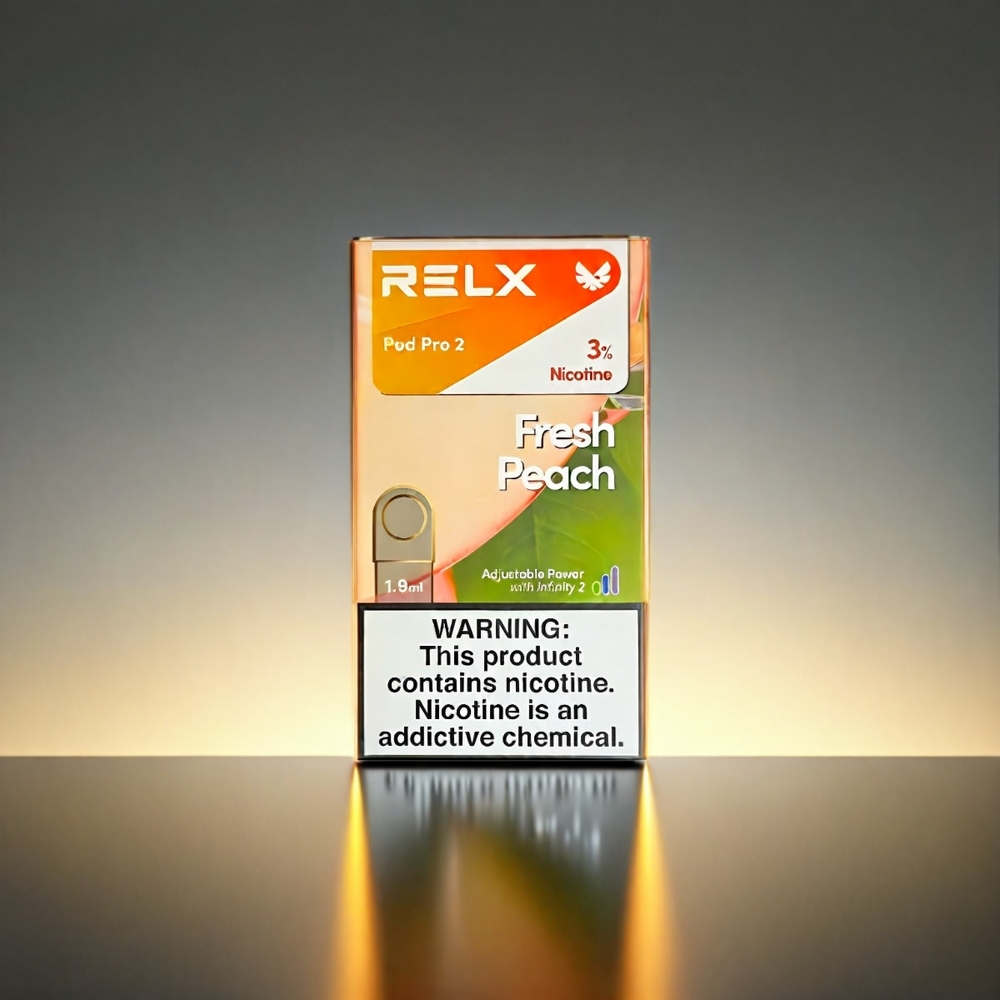 RELX Pod Pro 600パフ 1.9ml 3% 5% Eco Smooth Boost フレッシュピーチ ジャパン まとめ買い