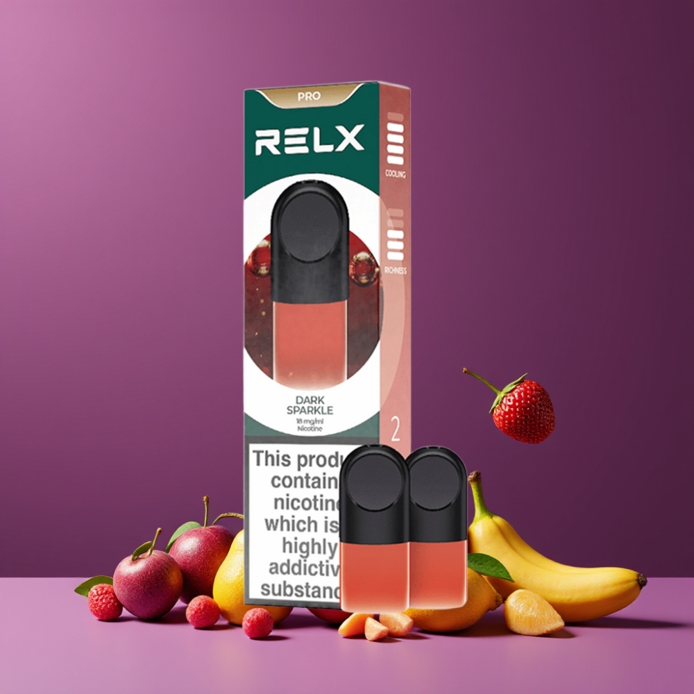 RELX Pod Pro 1.8 1.9ml ダークスパークル ジャパン まとめ買い 快適温度 最適化ドロー抵抗 リッチヴェイパー