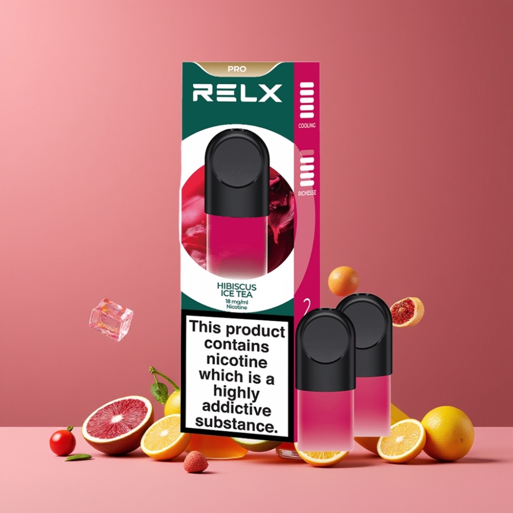 RELX Pod Pro 1.8% 1.9ml ハイビスカスアイスティー ジャパン まとめ買い 快適温度 最適ドロー リッチベイプ