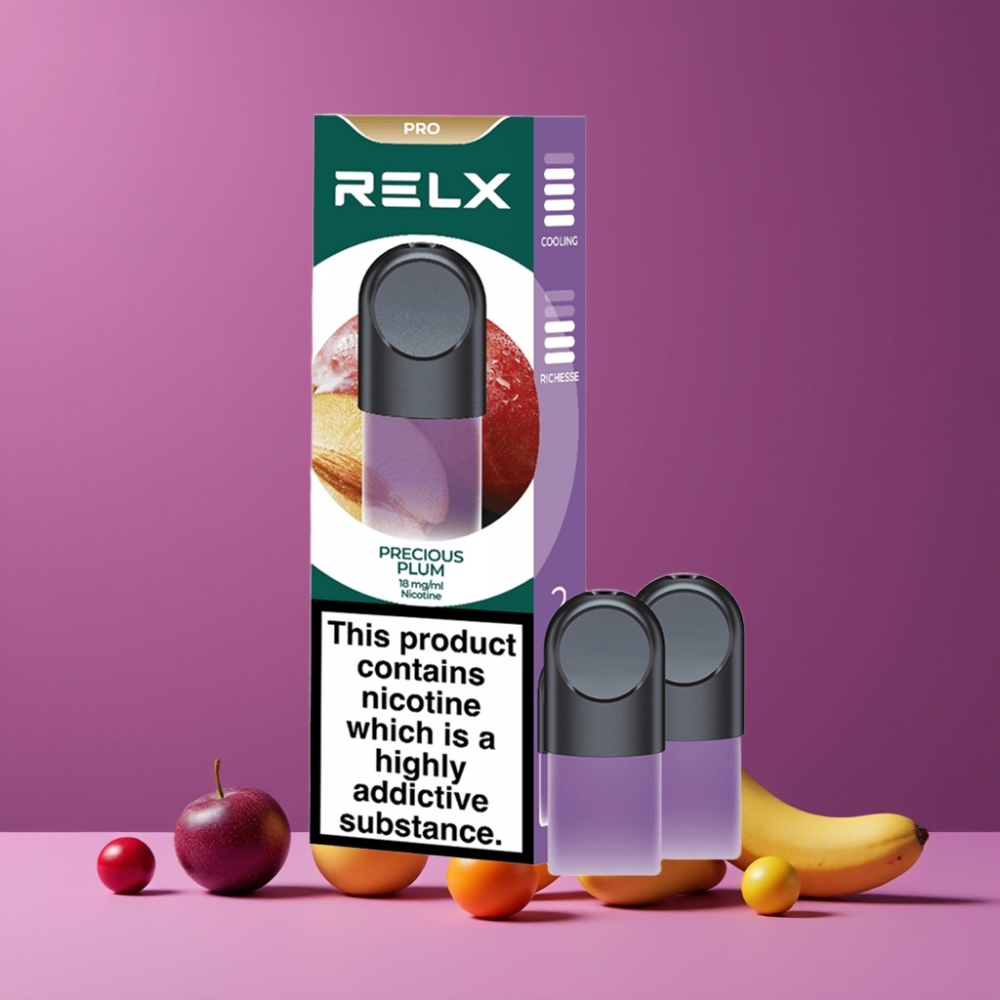 RELX Pod Pro 1.8 紫プラム ジャパン まとめ買い 快適温度 最適抵抗 静か