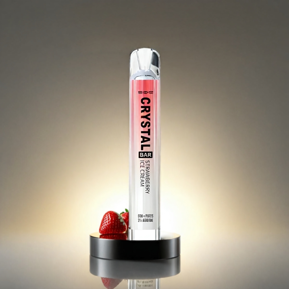 SKE Crystal BAR 500mAh 2.0ml 600 Puffs ストロベリーアイスクリーム ジャパン まとめ買い