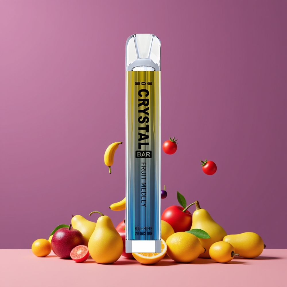 SKE Crystal Bar 600 フルーツメドレー ジャパン まとめ買い 0% 2.0ml メッシュコイル
