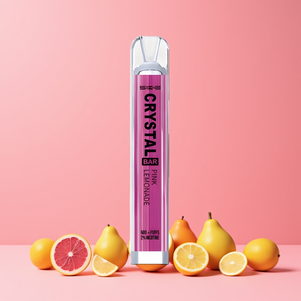 SKE Crystal Bar 600パフ ピンクレモネード ジャパン まとめ買い メッシュコイル 2.0ml