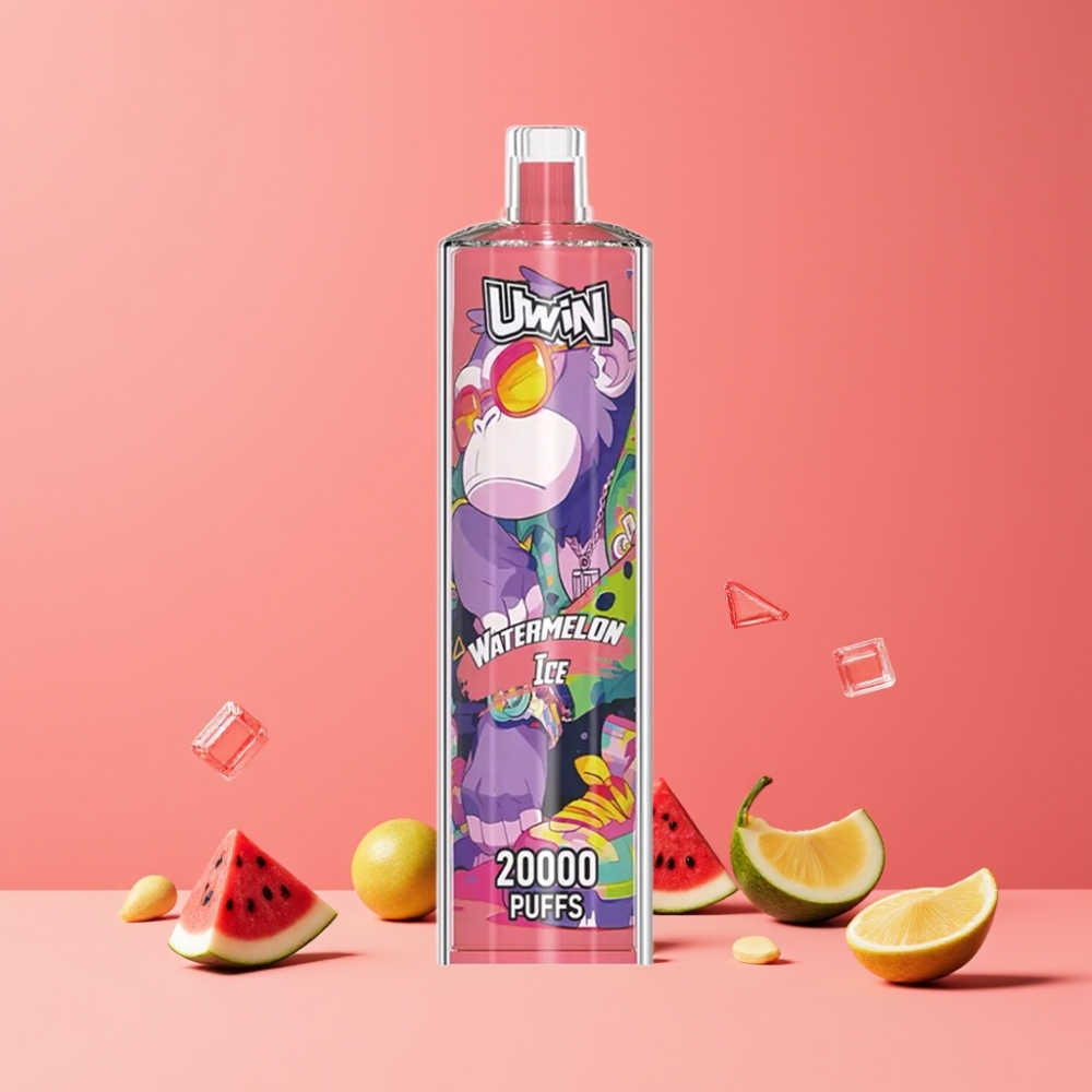 Uwin Shisha Hookah Crystal 20000 パフス ウォーターメロンアイス ジャパン まとめ買い 22ml 650mAh Type-C メッシュコイル