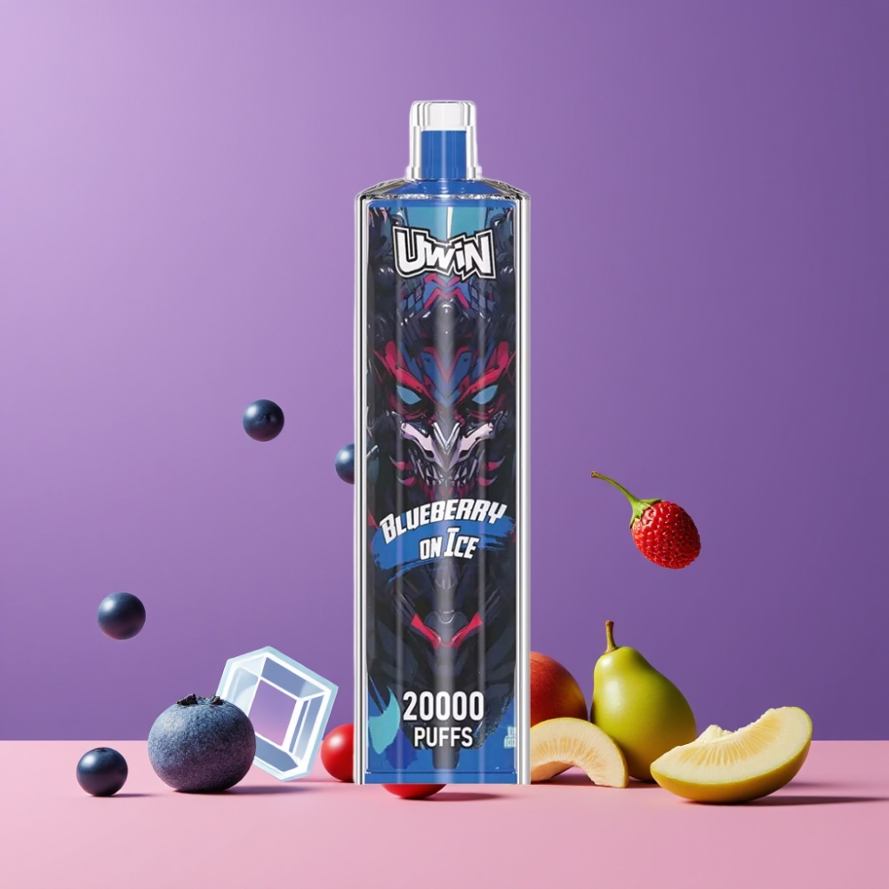 Uwin Shisha Hookah Crystal 20000パフ ブルーベリーオンアイス ジャパン まとめ買い メッシュコイル 650mAh