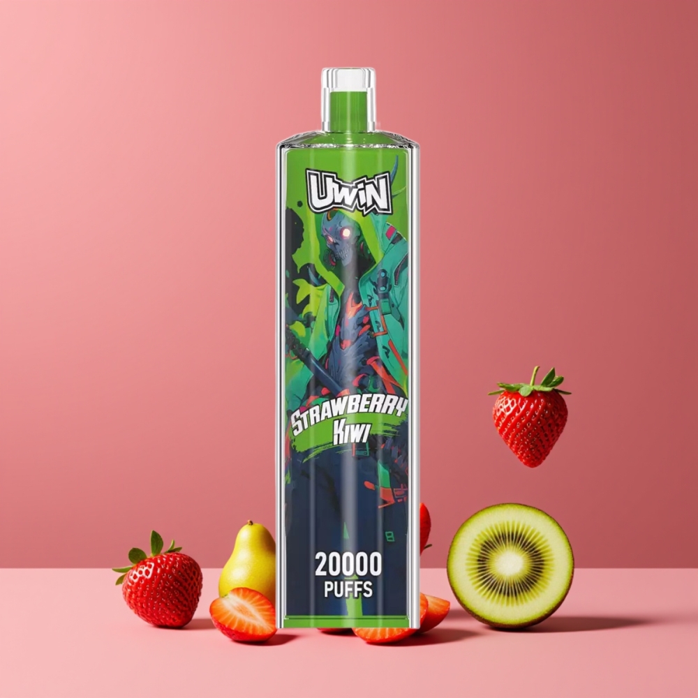 Uwin Shisha Hookah Crystal 20000パフ ストロベリーキウイ ジャパン まとめ買い 650mAh Type-C メッシュコイル