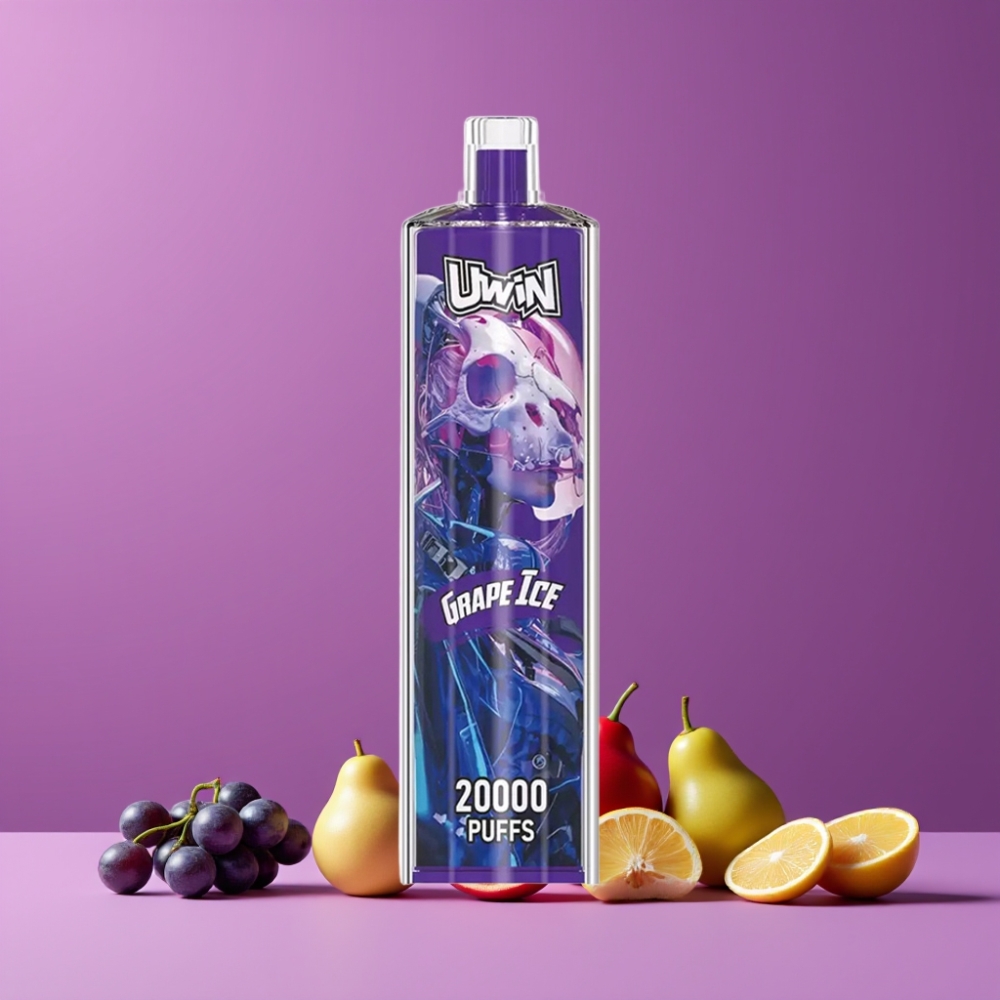 Uwin Shisha Hookah Crystal 20000パフ グレープアイス ジャパン まとめ買い DTL メッシュコイル 22ml 650mAh