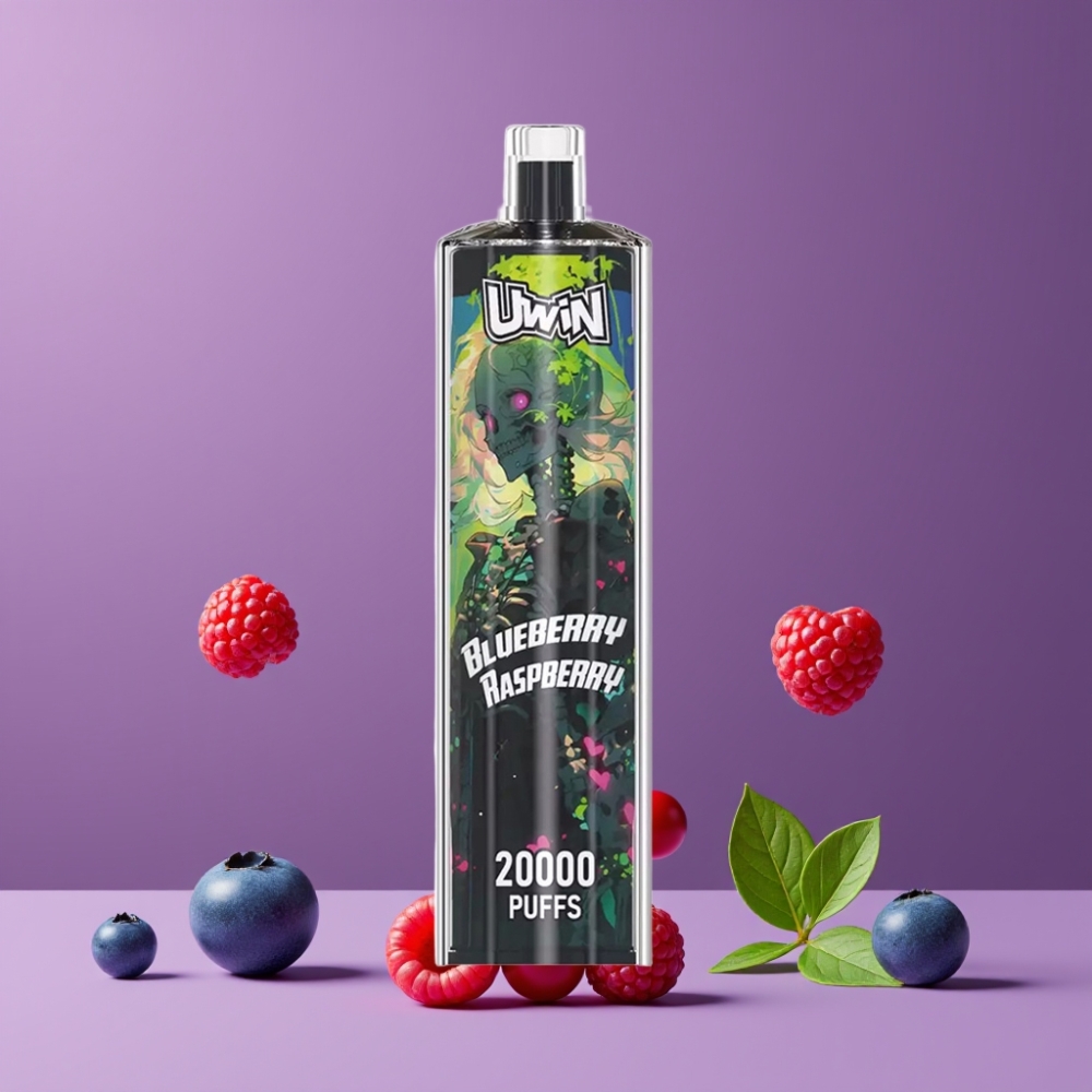 Uwin Shisha Hookah Crystal 20000 Puffs ブルーベリーラズベリー ジャパン まとめ買い 22ml 650mAh Type-C Meshコイル DTL