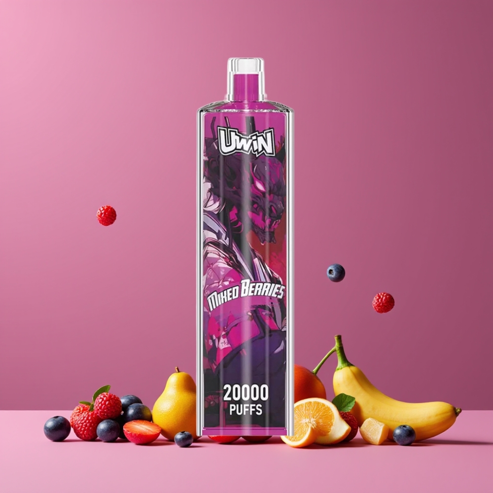 Uwin Shisha Hookah Crystal 20000パフ ミックスベリー ジャパン まとめ買い リチャージブル メッシュコイル Type-C