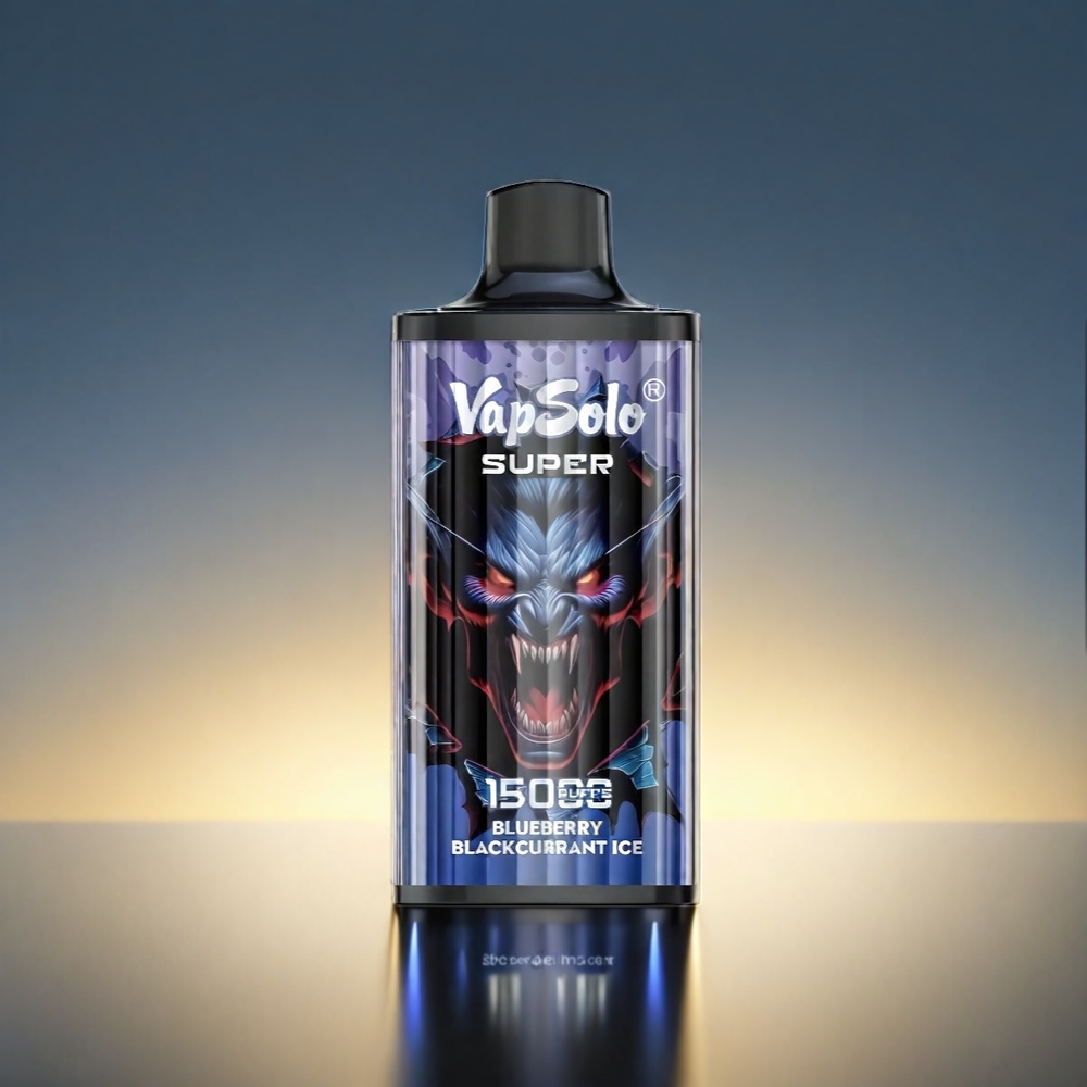 Vapsolo Super 15000 Puffs 40ml 850mah Type-C ブルーベリーブラックカラントアイス ジャパン まとめ買い