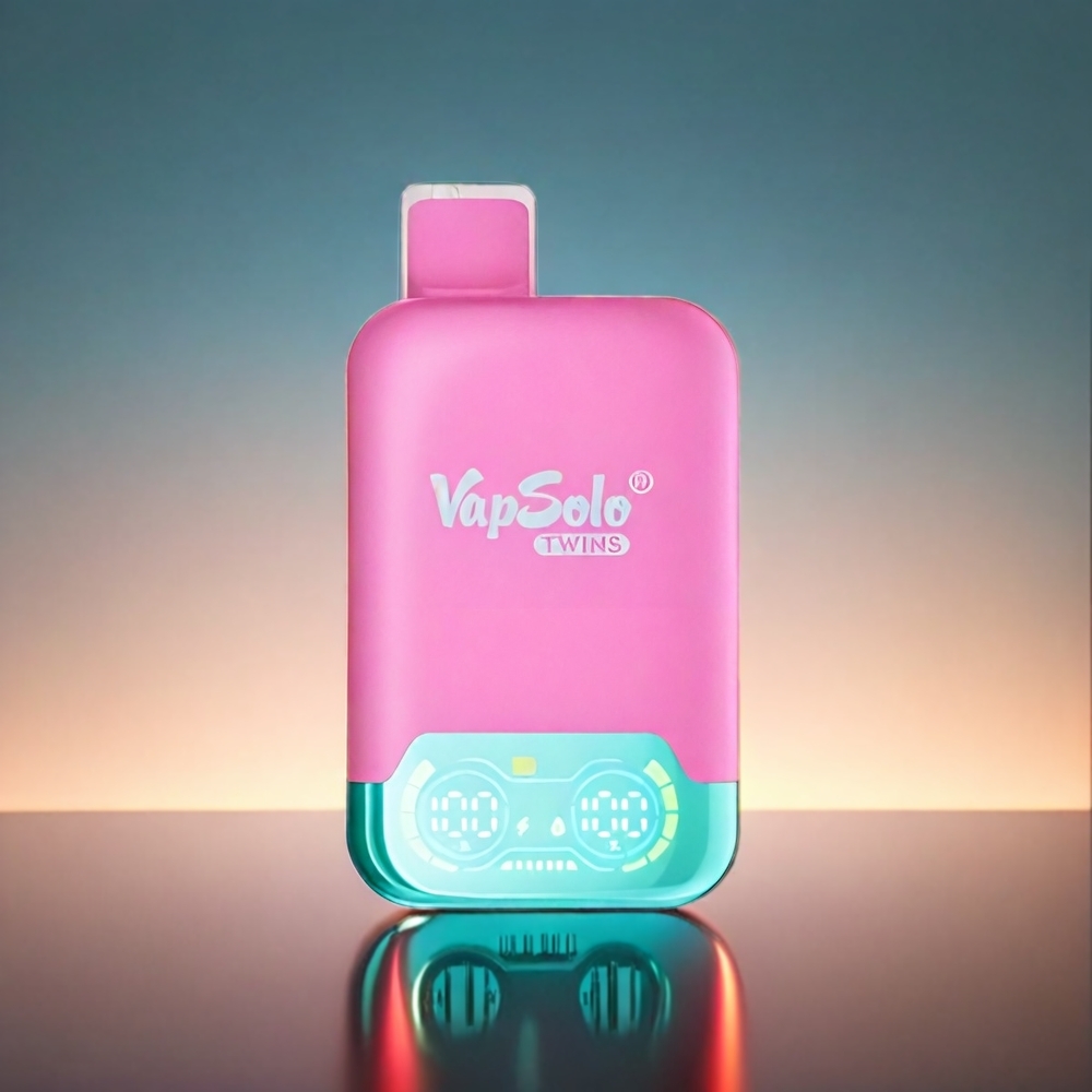 Vapsolo Twins 20000P 40ml 20mg・50mg Type-C ストロベリーレッドチェリーアイス＆グレープアイス ジャパン まとめ買い