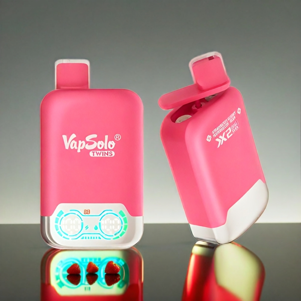 Vapsolo Twins 20000プッフ 40ml 2タンク Type-C ストロベリーワーターメロン&グミベア ジャパン まとめ買い
