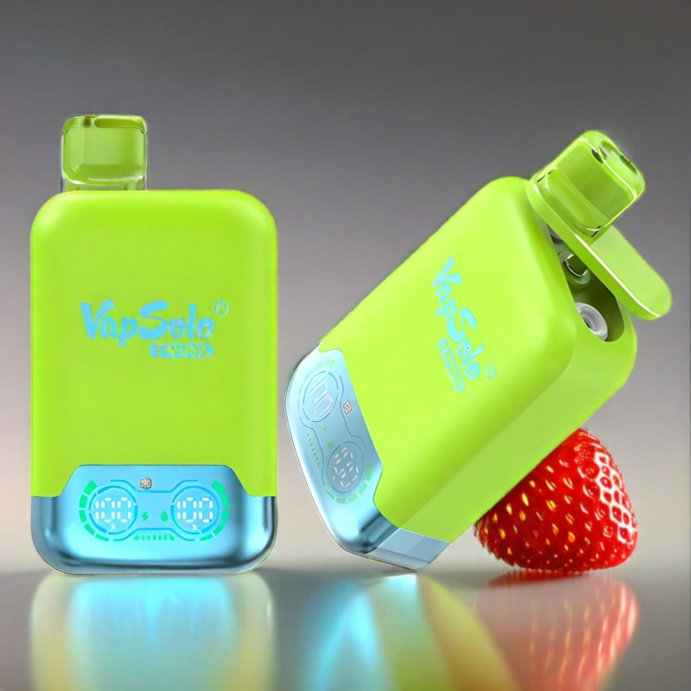 Vapsolo Twins 20000 Puffs 40ml 2OilTank TypeC ストロベリーキウイ＆ストロベリーラズベリー チェリーアイス ジャパン まとめ買い