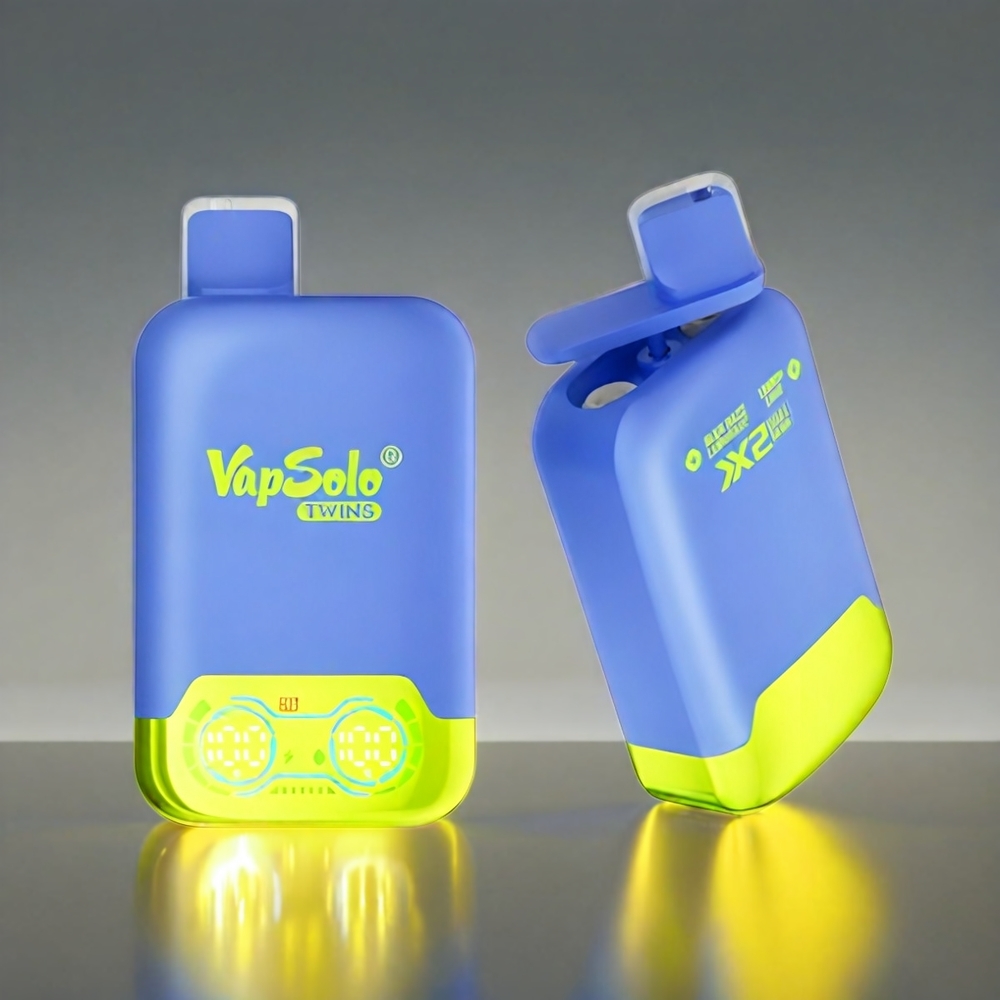 Vapsolo Twins 20000 Puffs 40ml 2タンク Type-C ブルーラズレモネード＆レモンライム ジャパン まとめ買い