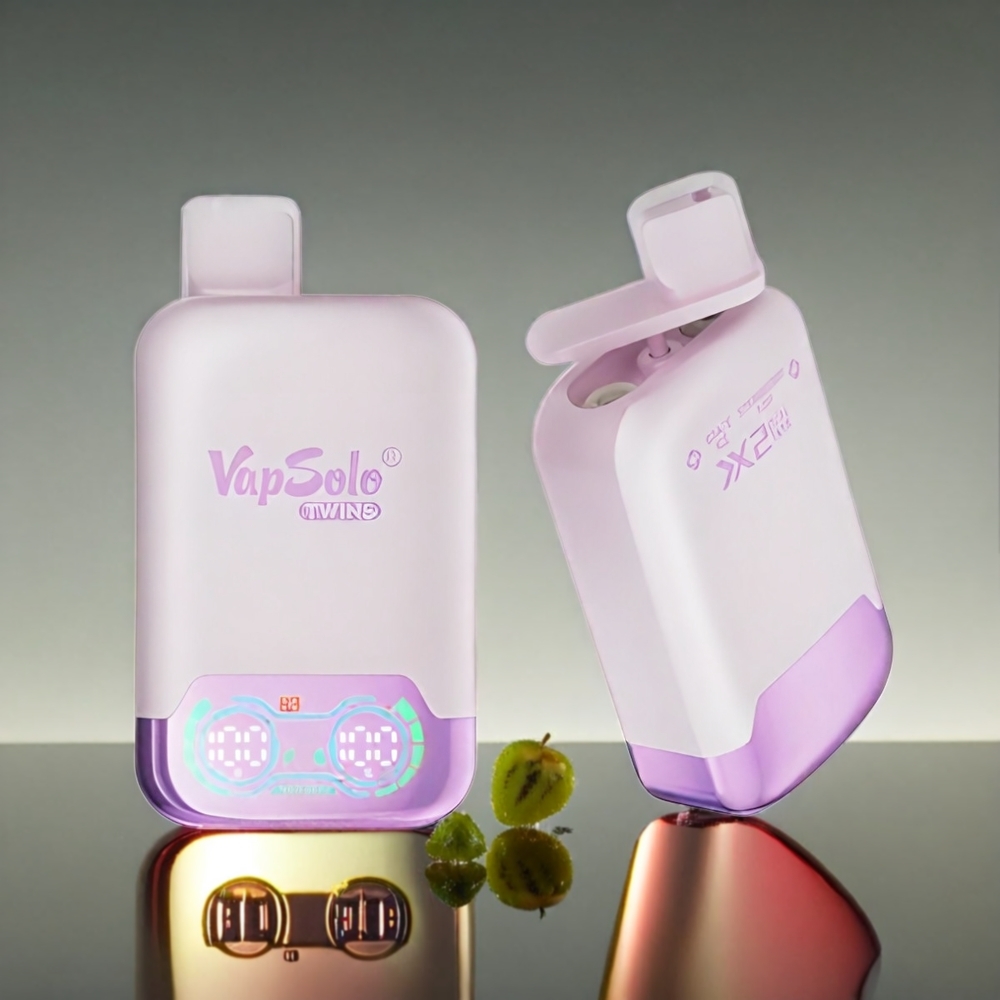 Vapsolo Twins 20000 Puffs 40ml Type-C グレープアイス＆ストロベリーキウイ ジャパン まとめ買い