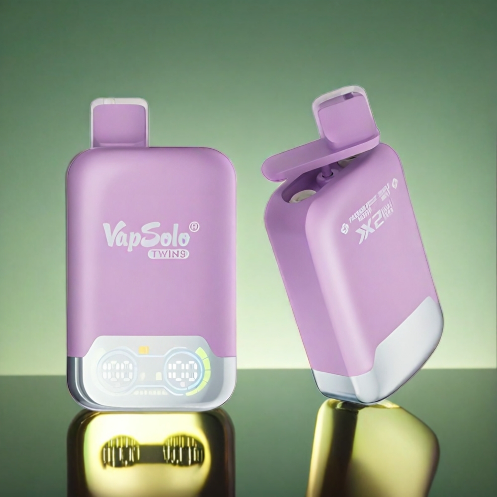 Vapsolo Twins 40ml 20000 Puffs 2タンク Type-C パッションフルーツモヒート＆トリプルミント ジャパン まとめ買い