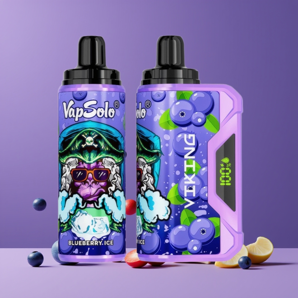 VapSolo VIKING 12000パフ ブルーベリー ジャパン まとめ買い 22ml Type-C LED