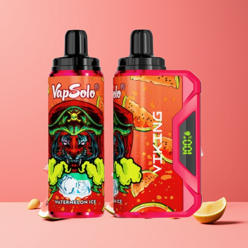 VapSolo VIKING 12000パフ スイカアイス ジャパン まとめ買い 22ml Type-C LED表示