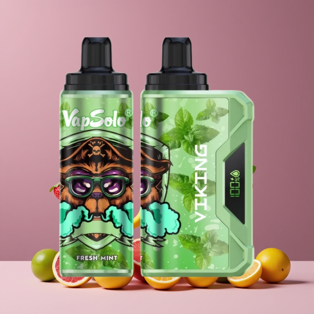 VapSolo VIKING 12000パフ フレッシュミント ジャパン まとめ買い Type-C充電 22ml