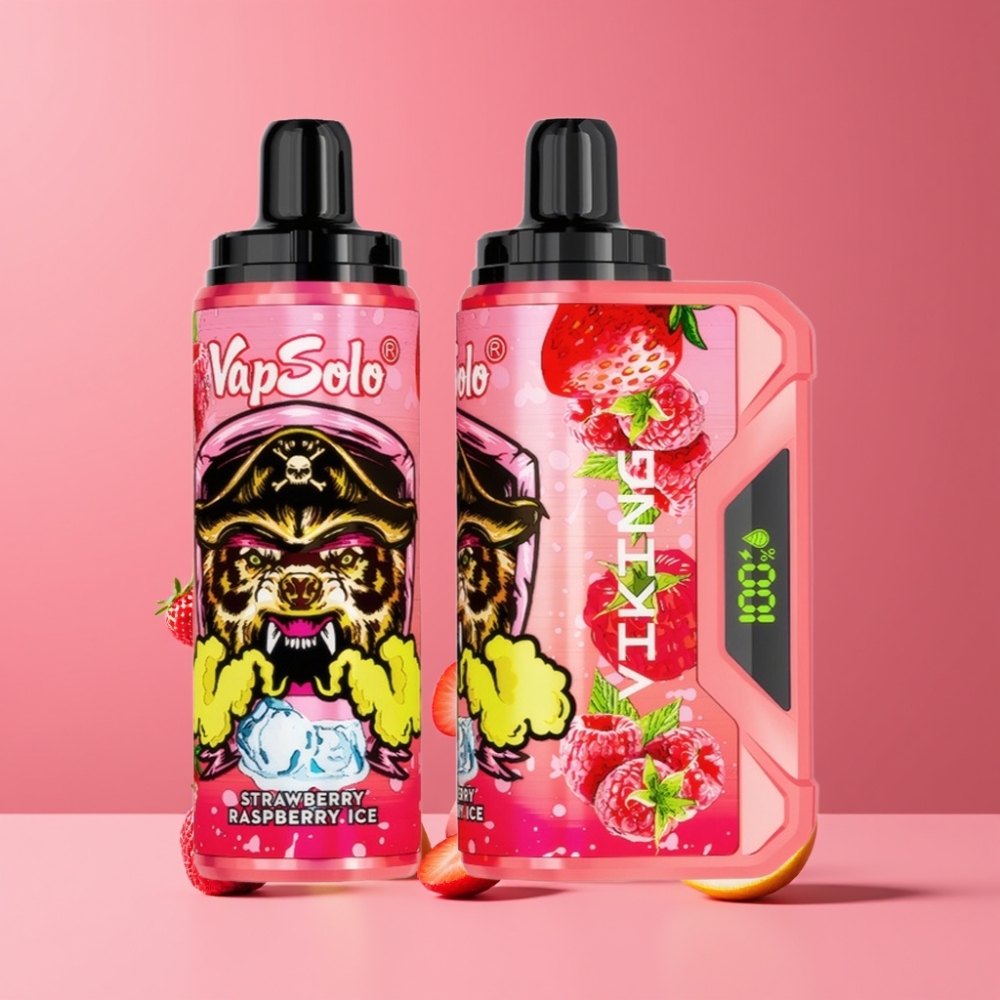 VapSolo VIKING 12000パフ ストロベリーラズベリーアイス ジャパン まとめ買い Type-C充電 22ml