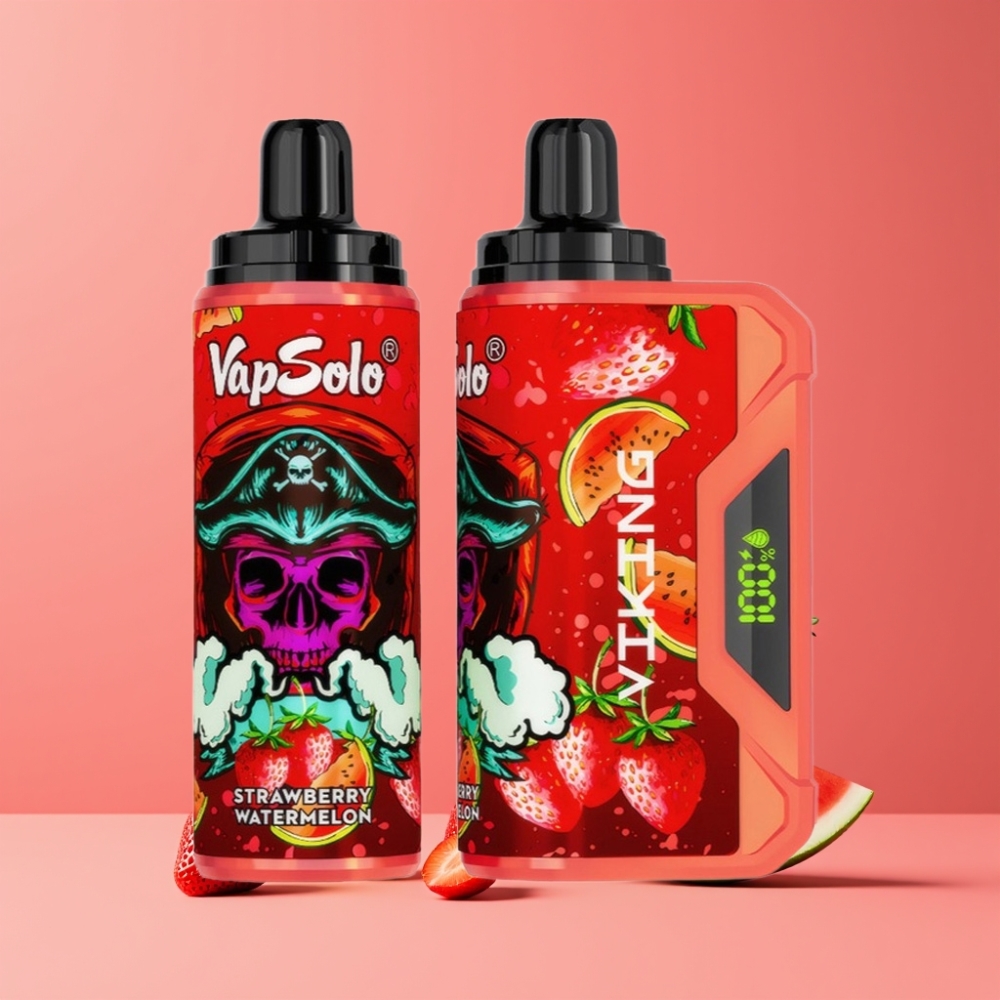 VapSolo VIKING 12000パフ ストロベリーウォーターメロン ジャパン まとめ買い Type-C充電 22ml