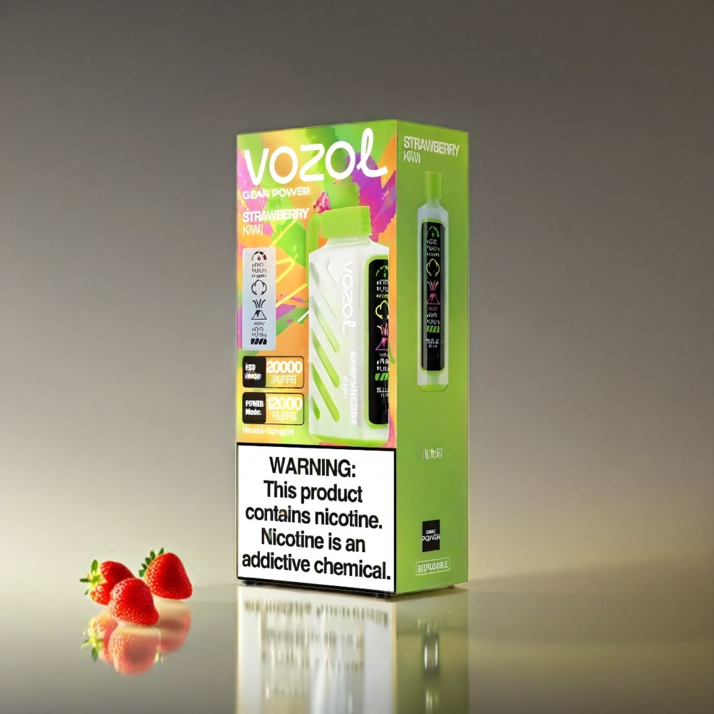 VOZOL Gear Power 20000 Puffs S.i.L.C. Tech Dual Mesh ストロベリーキウイ ジャパン まとめ買い