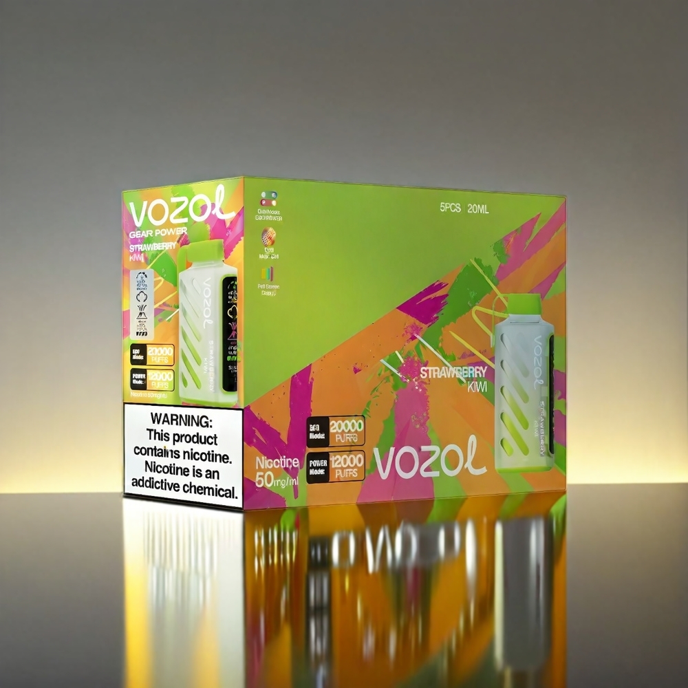 VOZOL Gear Power 20000 Puffs S.i.L.C. Tech Dual Mesh ストロベリーキウイ ジャパン まとめ買い