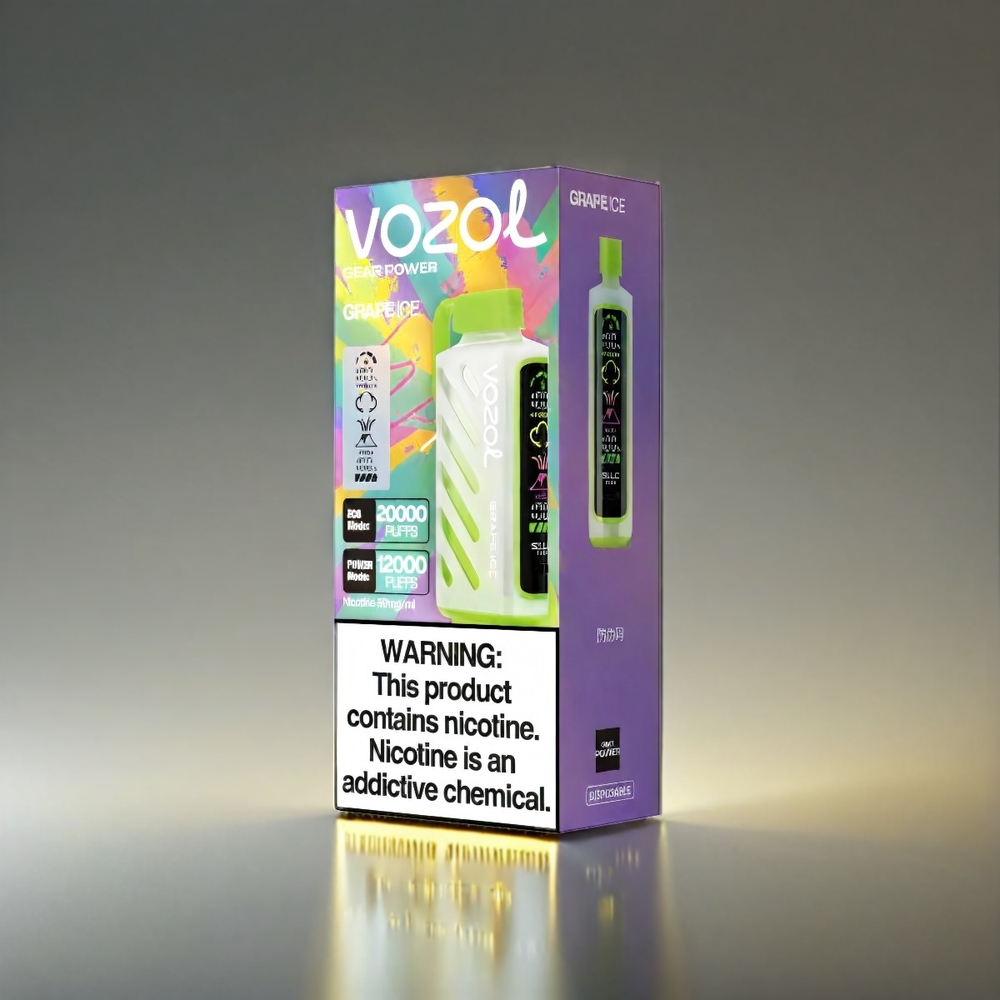 VOZOL Gear Power S.i.L.C. Tech 20000 Puffs グレープアイス ジャパン まとめ買い