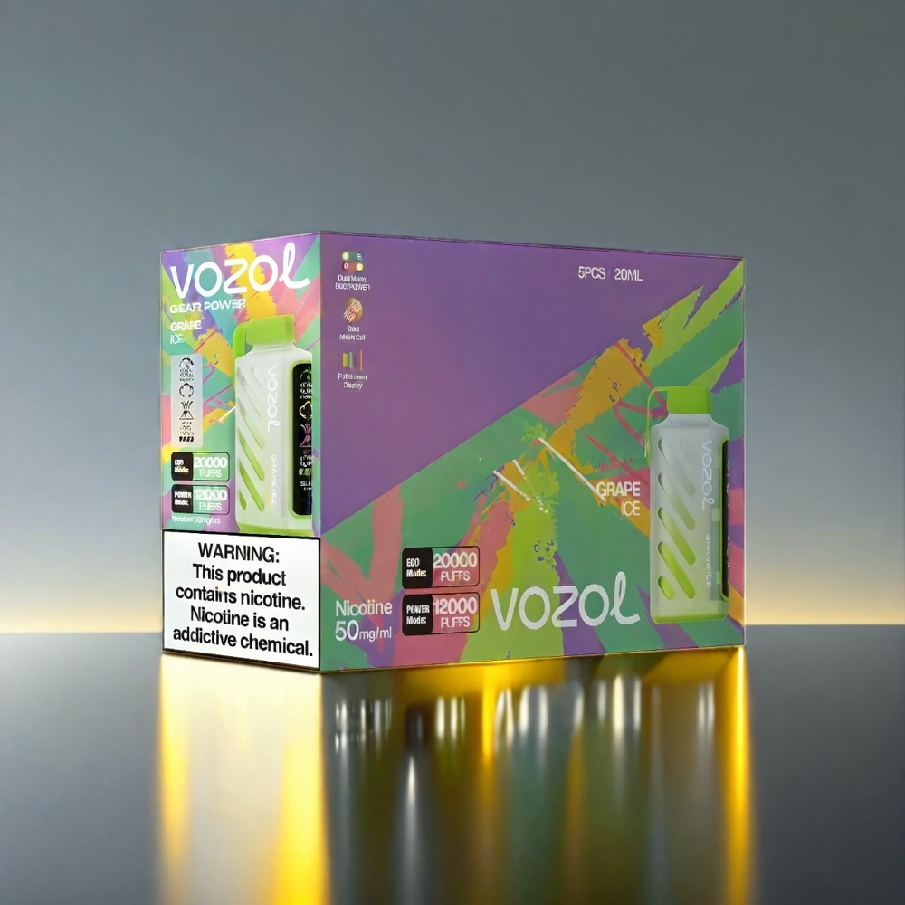 VOZOL Gear Power S.i.L.C. Tech 20000 Puffs グレープアイス ジャパン まとめ買い