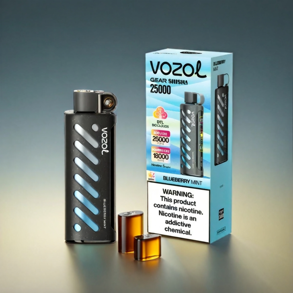 VOZOL Gear S.i.L.C Tech 1000mAh 25000 Puffs ブルーベリーミント ジャパン まとめ買い