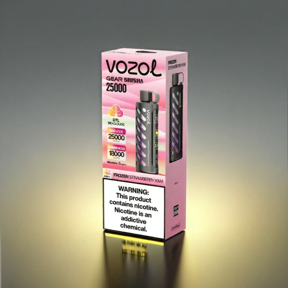 VOZOL Gear Shisha S.i.L.C Tech 1000mAh 25000 Puffs フローズンストロベリーキウイ ジャパン まとめ買い