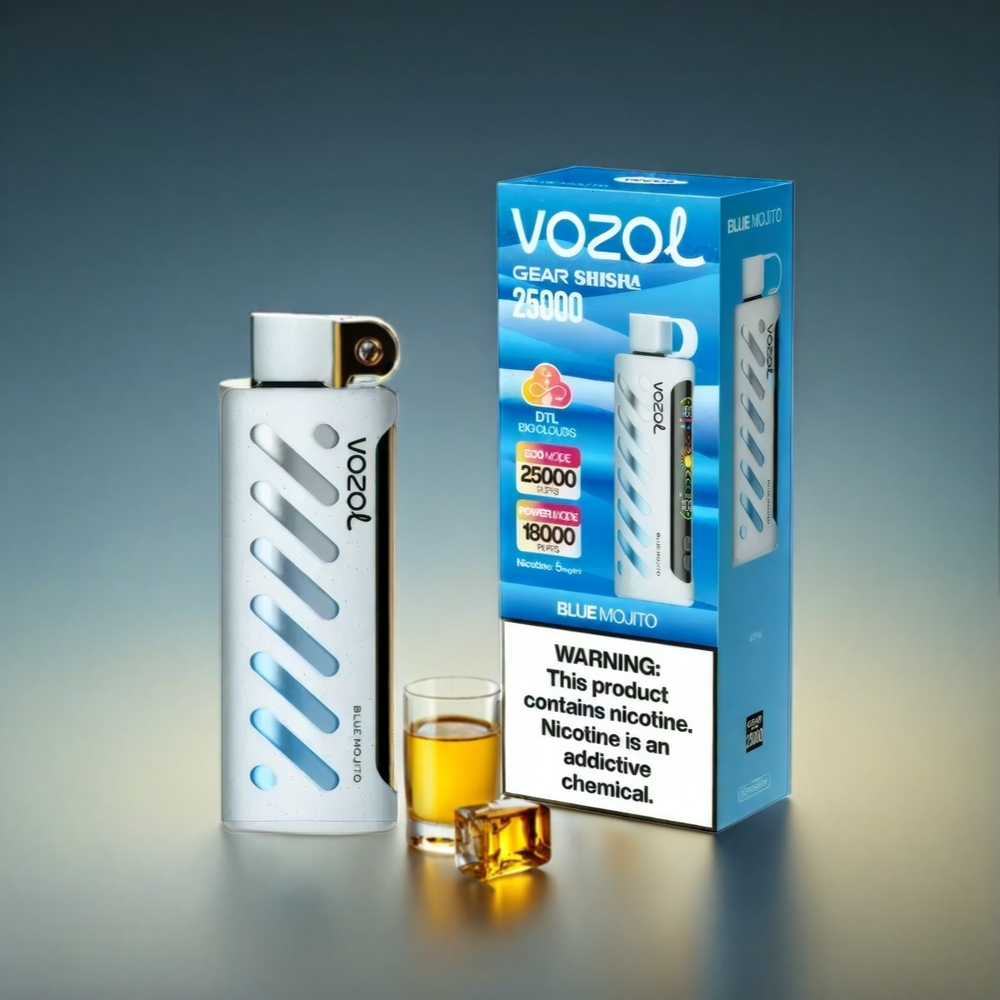 VOZOL Gear Shisha S.i.L.C Tech 25000 Puffs ブルーモヒート ジャパン まとめ買い
