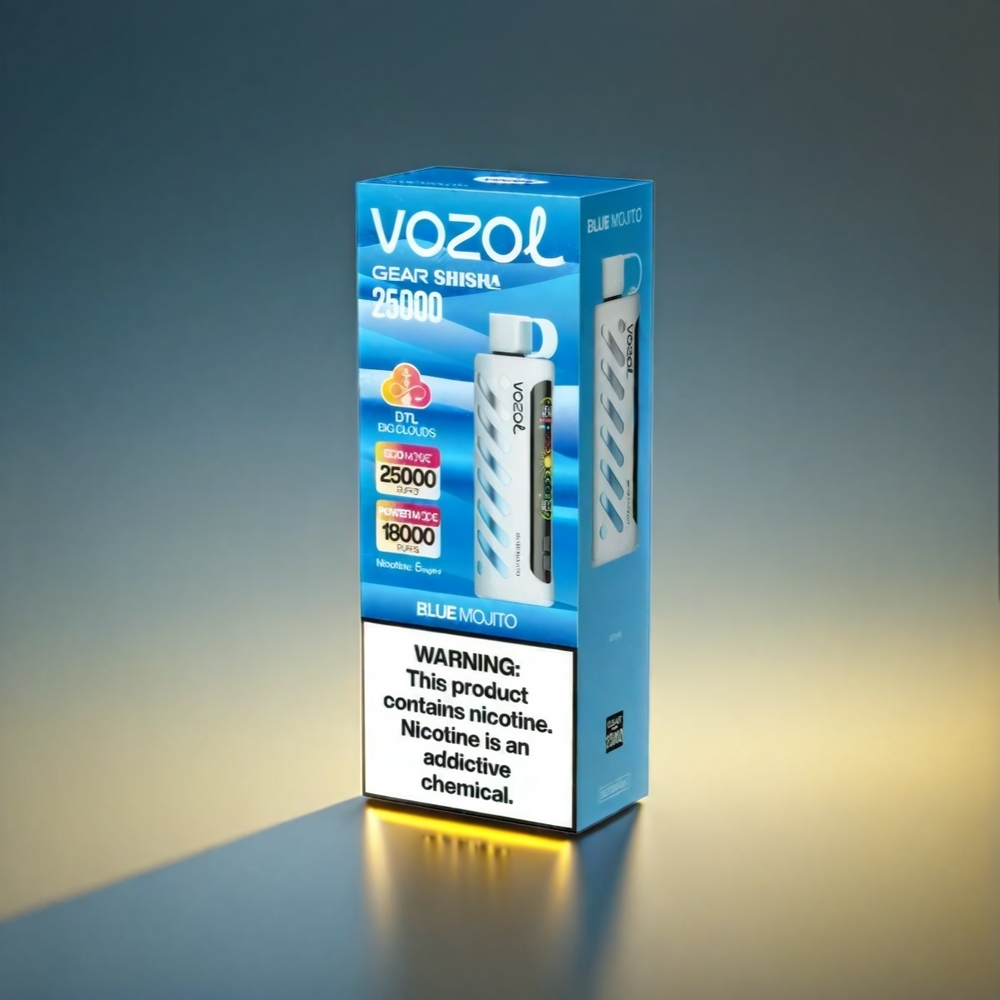 VOZOL Gear Shisha S.i.L.C Tech 25000 Puffs ブルーモヒート ジャパン まとめ買い