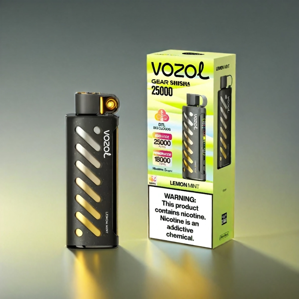 VOZOL Gear Shisha S.i.L.C Tech 25000 Puffs レモンミント ジャパン まとめ買い