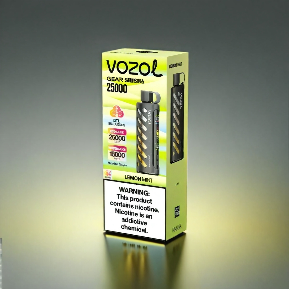 VOZOL Gear Shisha S.i.L.C Tech 25000 Puffs レモンミント ジャパン まとめ買い