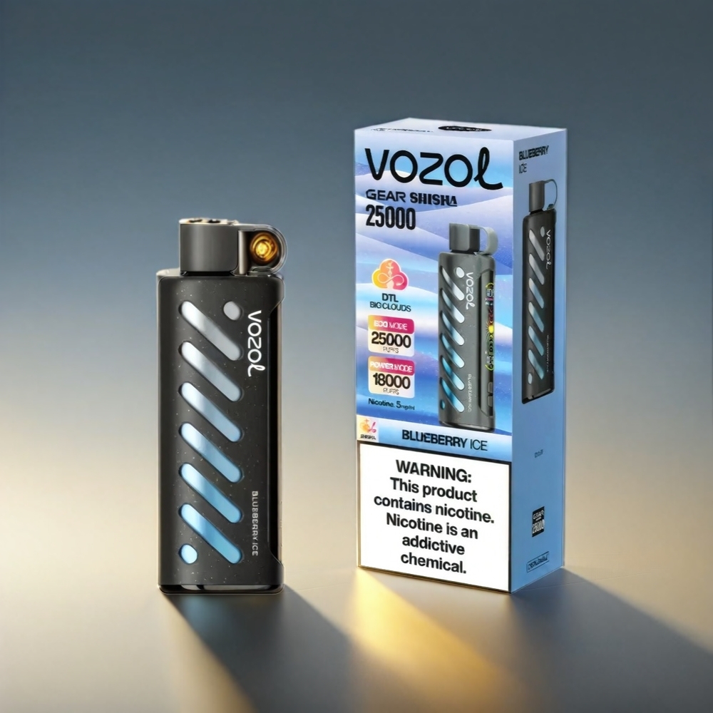 VOZOL Gear Shisha S.i.L.C Tech Dual Mesh 25000 Puffs ブルーベリーアイス ジャパン まとめ買い