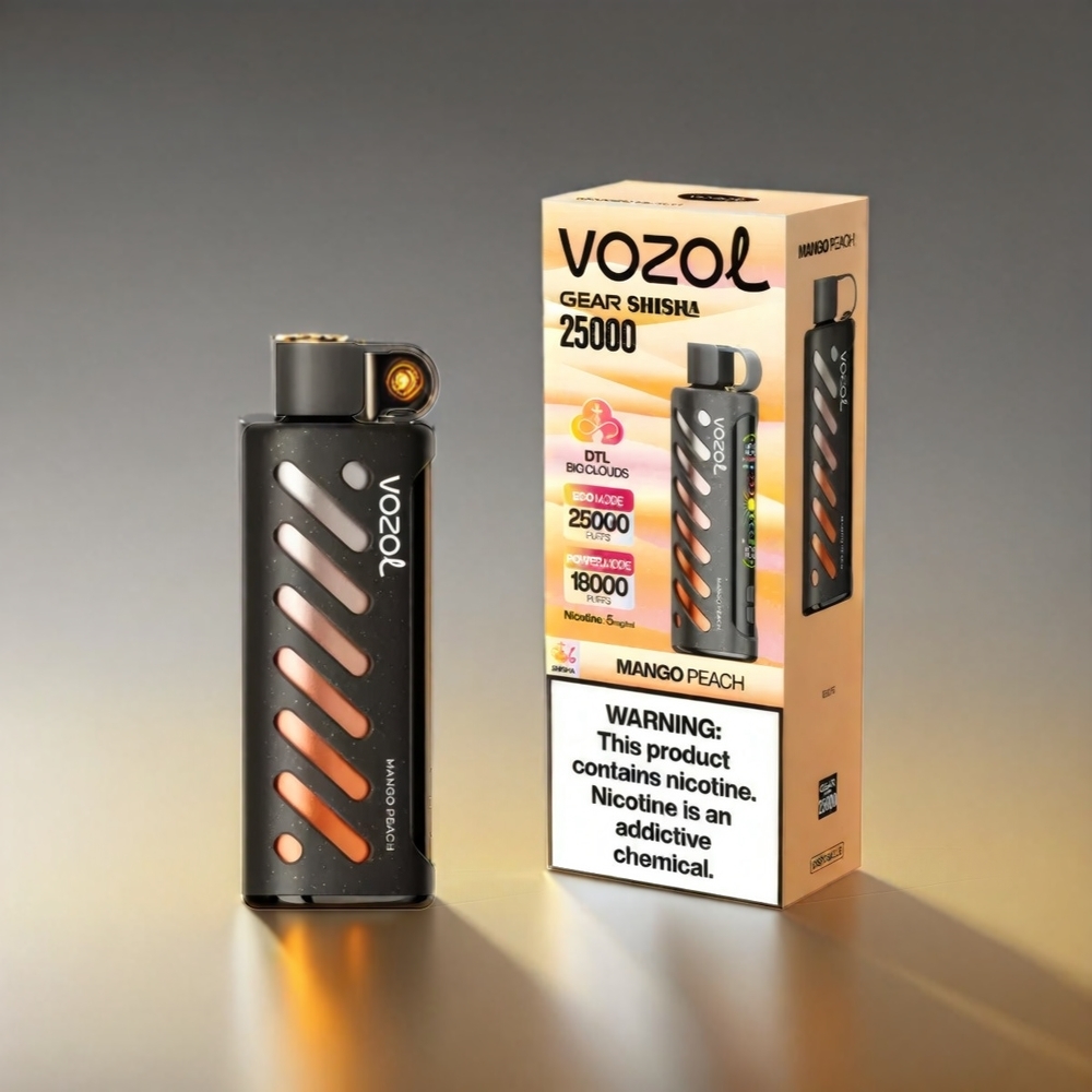 VOZOL Gear Shisha S.i.L.C Tech Dual Mesh 25000 Puffs マンゴーピーチ ジャパン まとめ買い