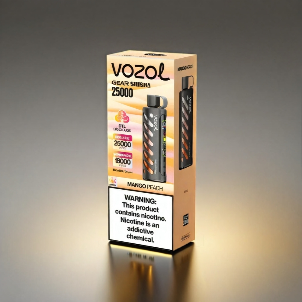 VOZOL Gear Shisha S.i.L.C Tech Dual Mesh 25000 Puffs マンゴーピーチ ジャパン まとめ買い